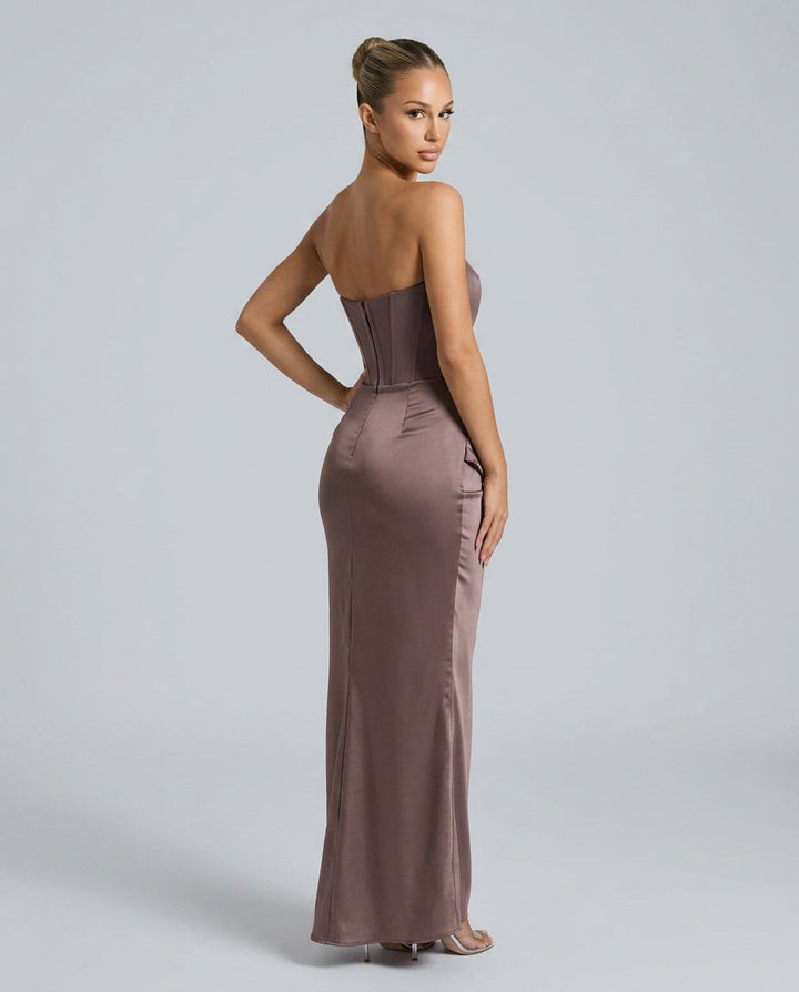 Pia | Strapless Corset Maxi Dress