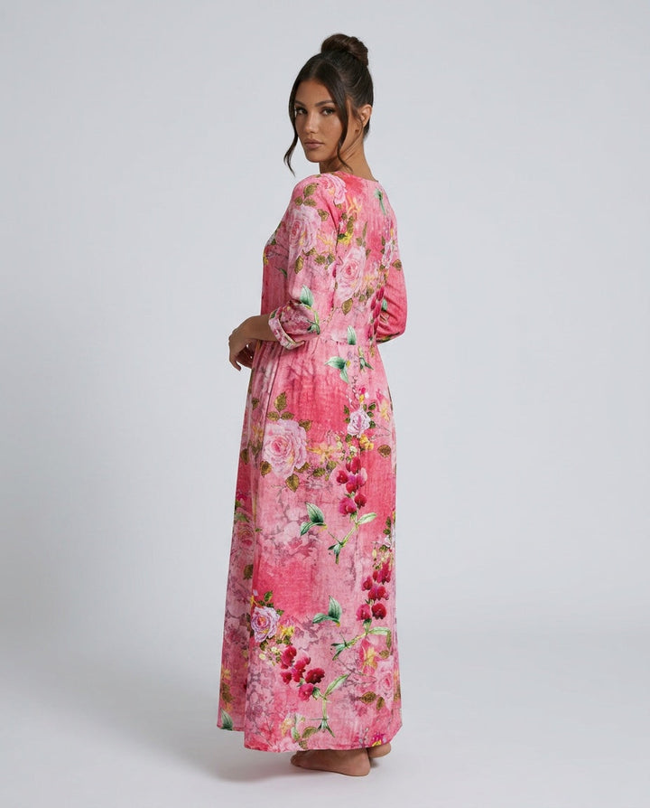 Bianca | Flowy V-Neck Floral Summer Maxi Dress