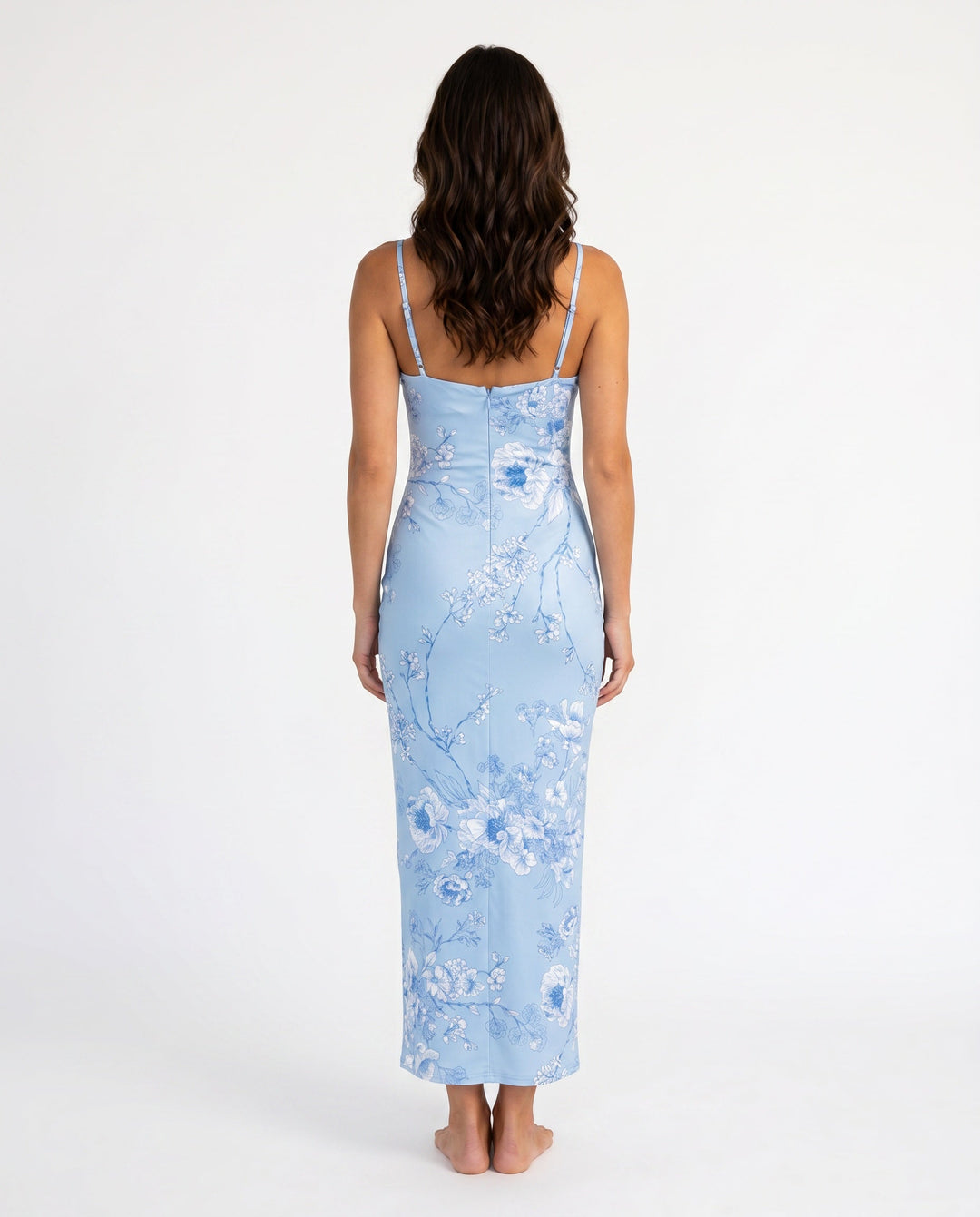 Coralie | Floral Satin-Look Slip Maxi Dress
