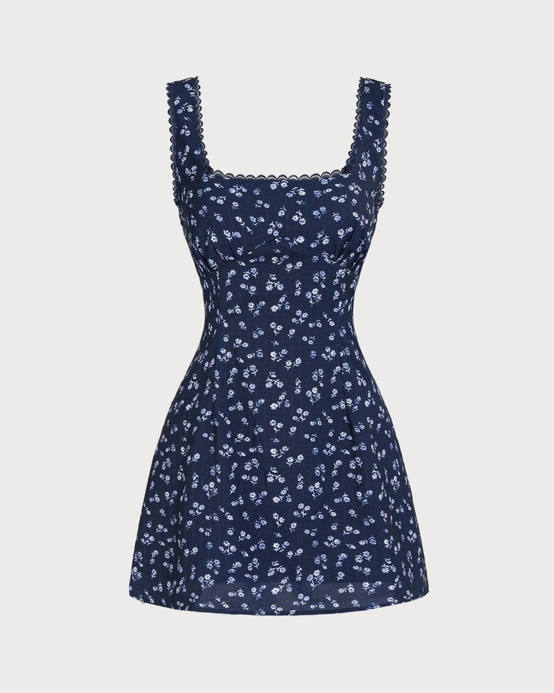 Blair | Floral Square Neck Slip Mini Dress