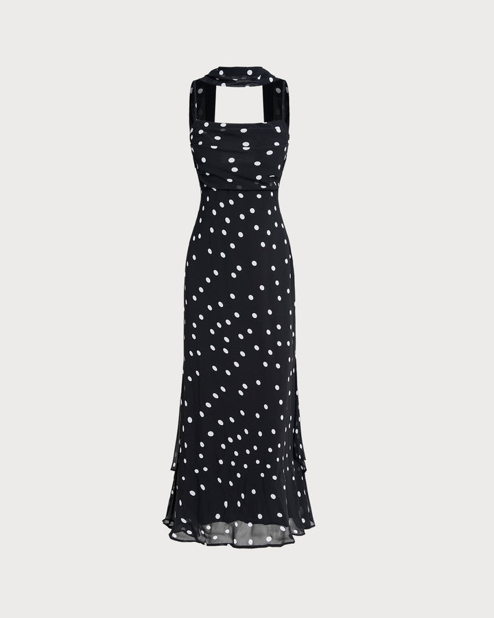 Simone | Polka Dot Slip Maxi Dress