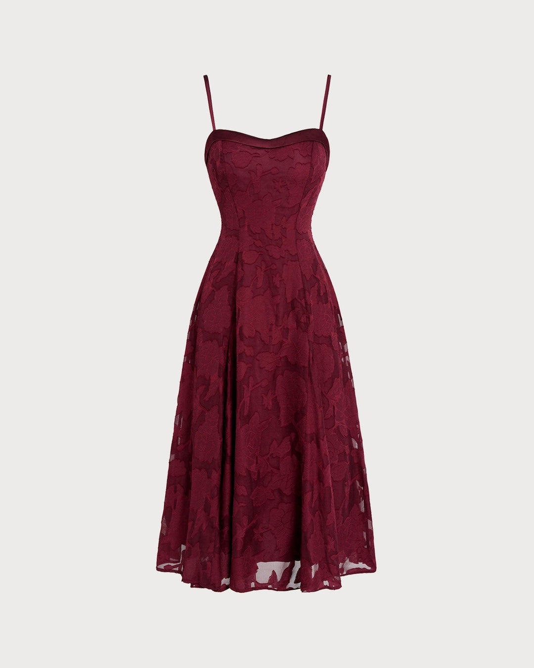 Sienna | Sweetheart Jacquard Slip Midi Dress