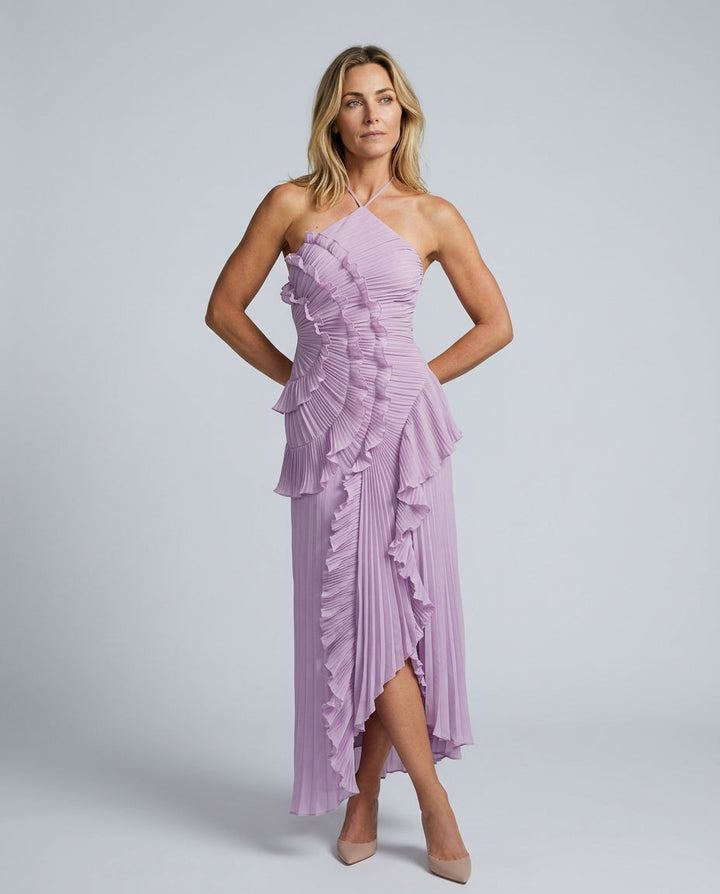 Fiorelle | Ruffle Pleated Maxi Dress