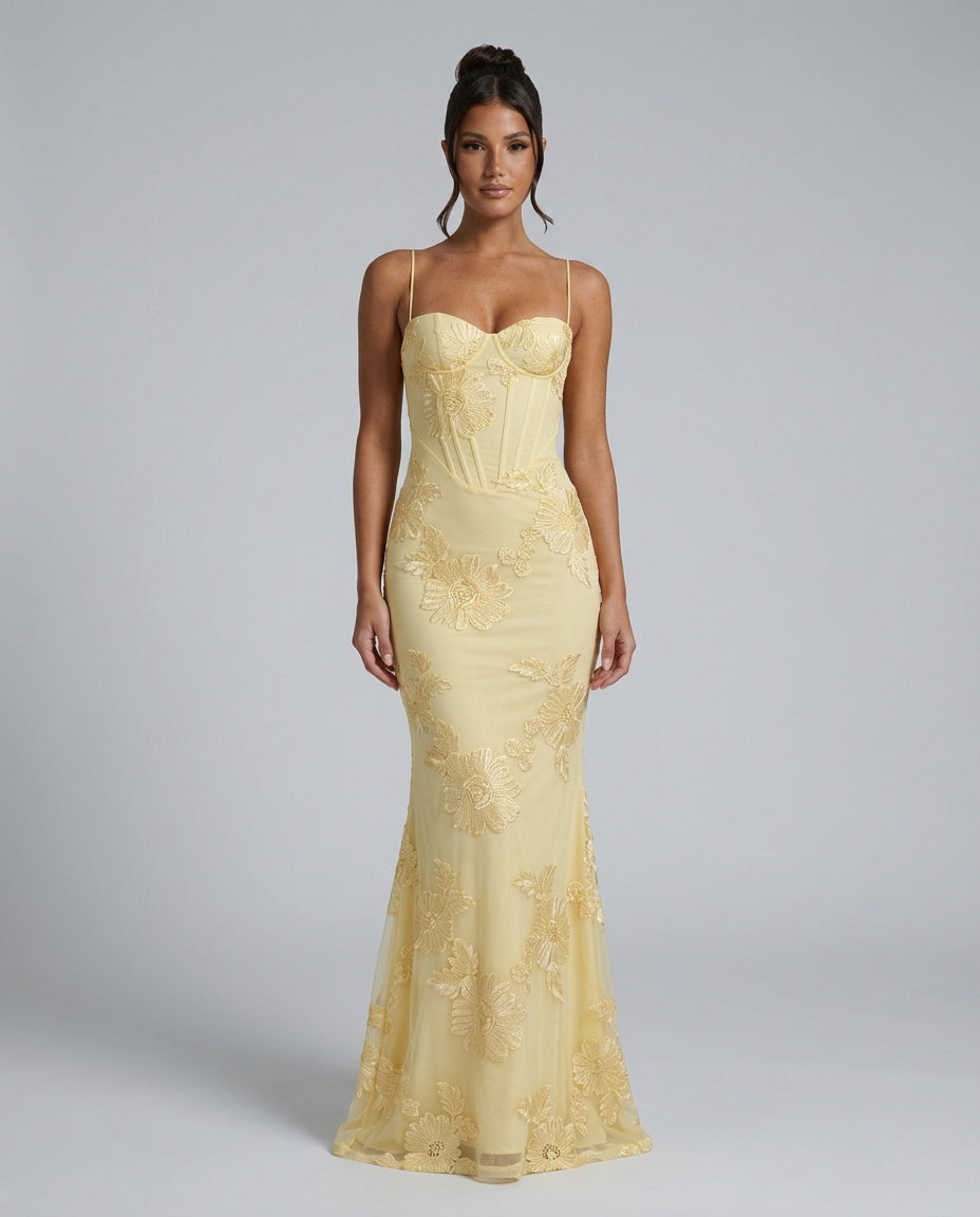 Ionela | Spaghetti Strap Mermaid Maxi Dress