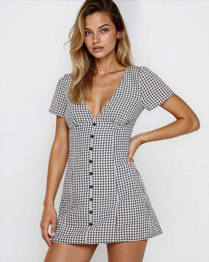 Lilia | Mini Dress with Button Front