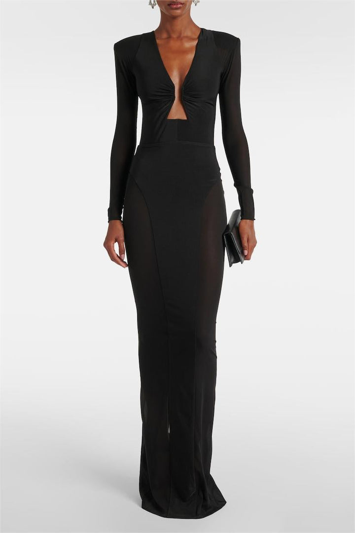 Maeve | Cut-Out Long Sleeve Maxi Dress