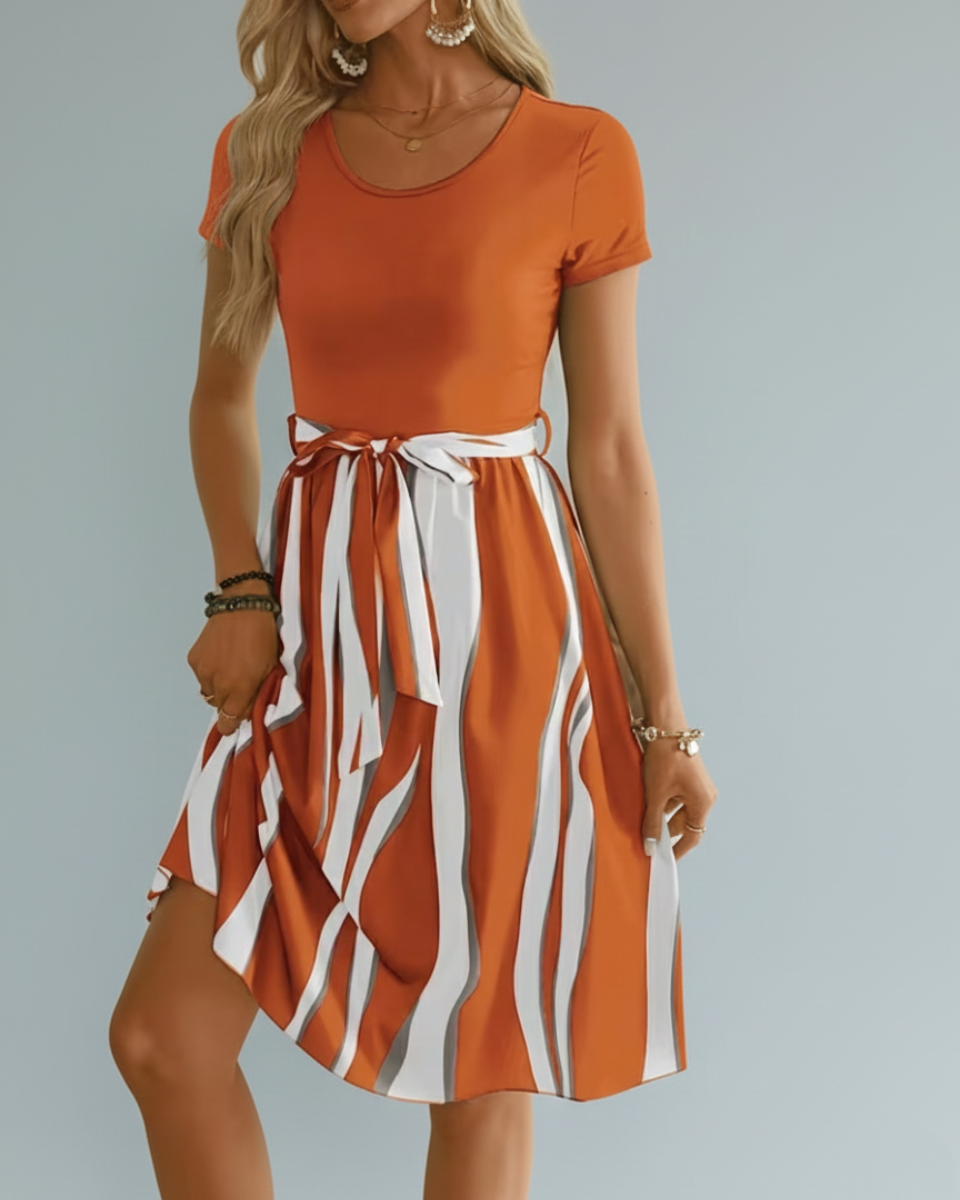 Elina | Midi Dress with Tie Band