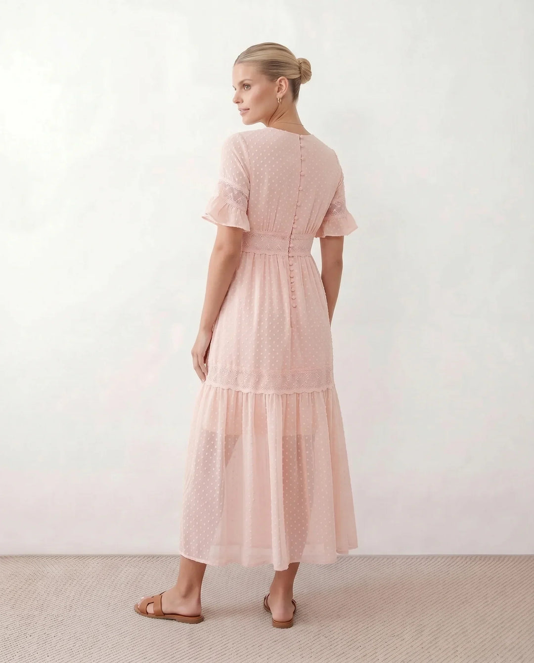 Vera | Polka Dot Empire Waist Maxi Dress