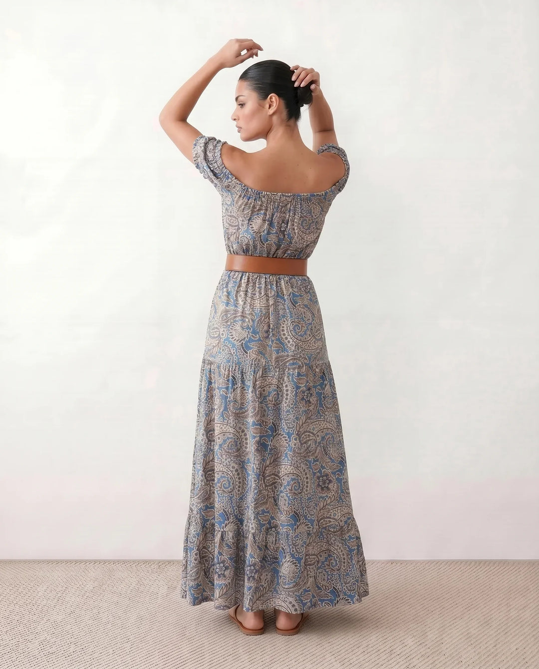 Orinda | Off-Shoulder A-Line Maxi Dress