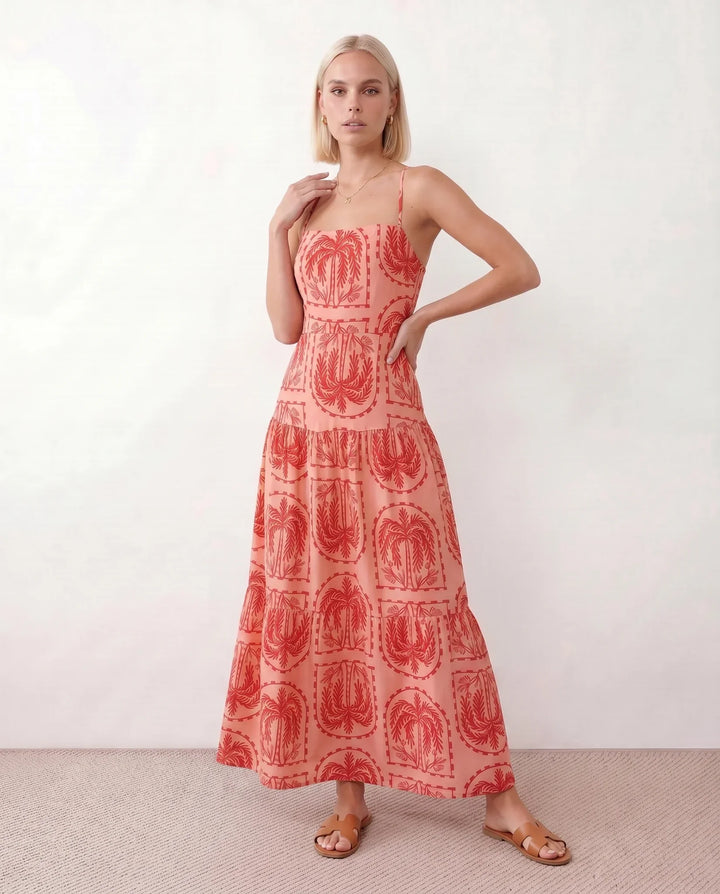 Serena | Spaghetti Strap Low Back Maxi Dress