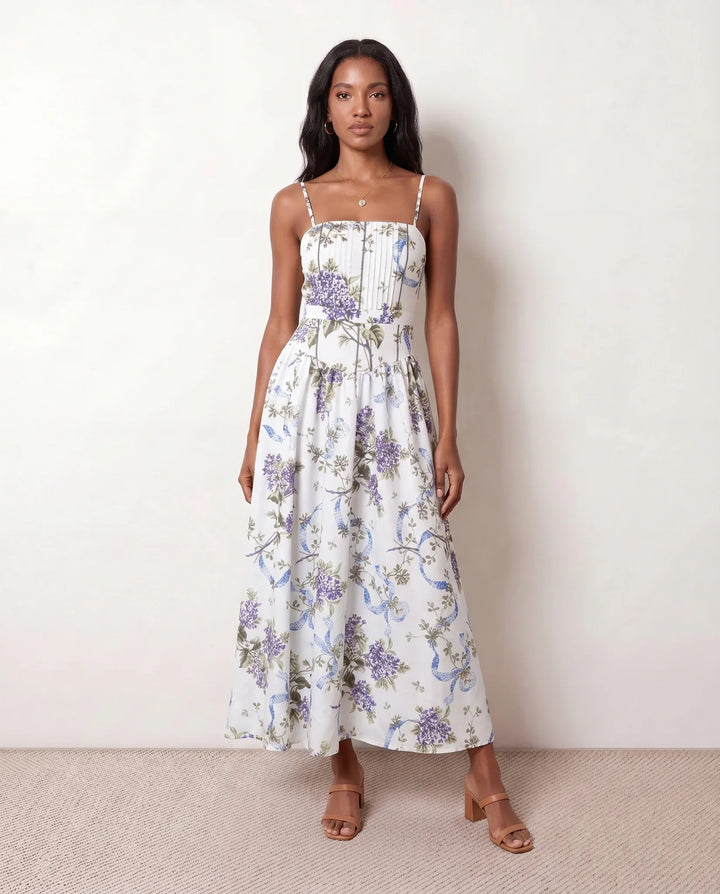 Orla | Pleated Spaghetti Strap Maxi Dress