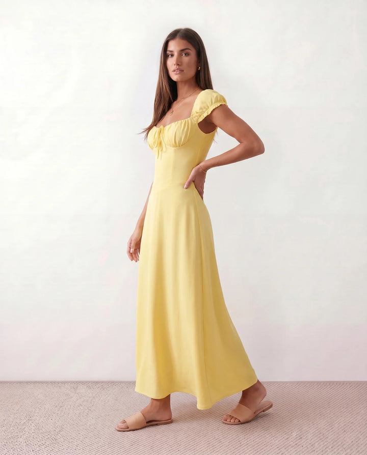 Halle | Sweetheart Low Back Maxi Dress
