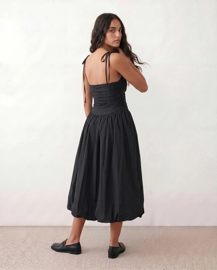 Mabel | Spaghetti Strap Low Back Midi Dress