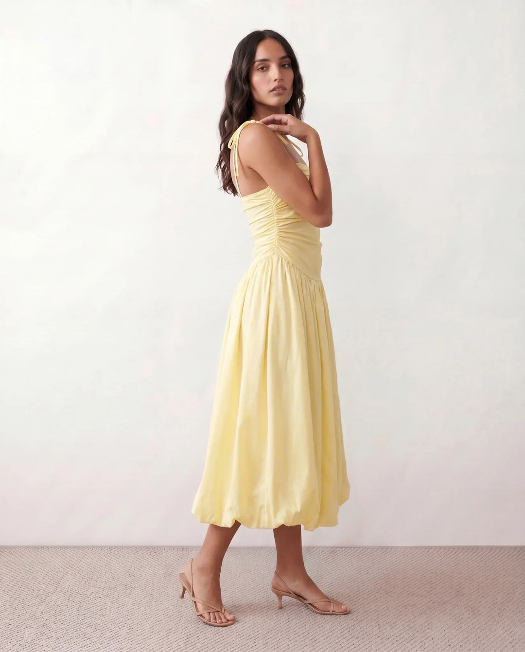 Mabel | Spaghetti Strap Low Back Midi Dress