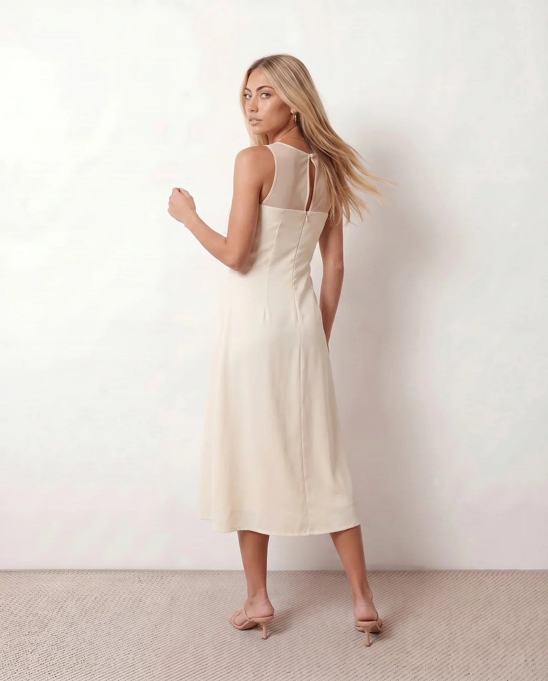 Selah | Spaghetti Strap A-Line Midi Dress