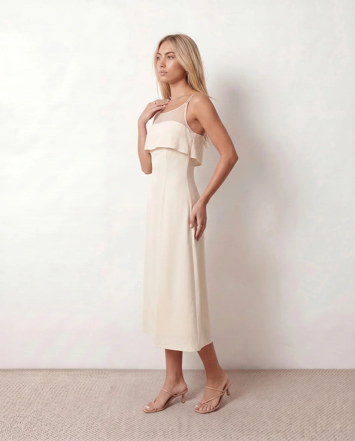 Selah | Spaghetti Strap A-Line Midi Dress