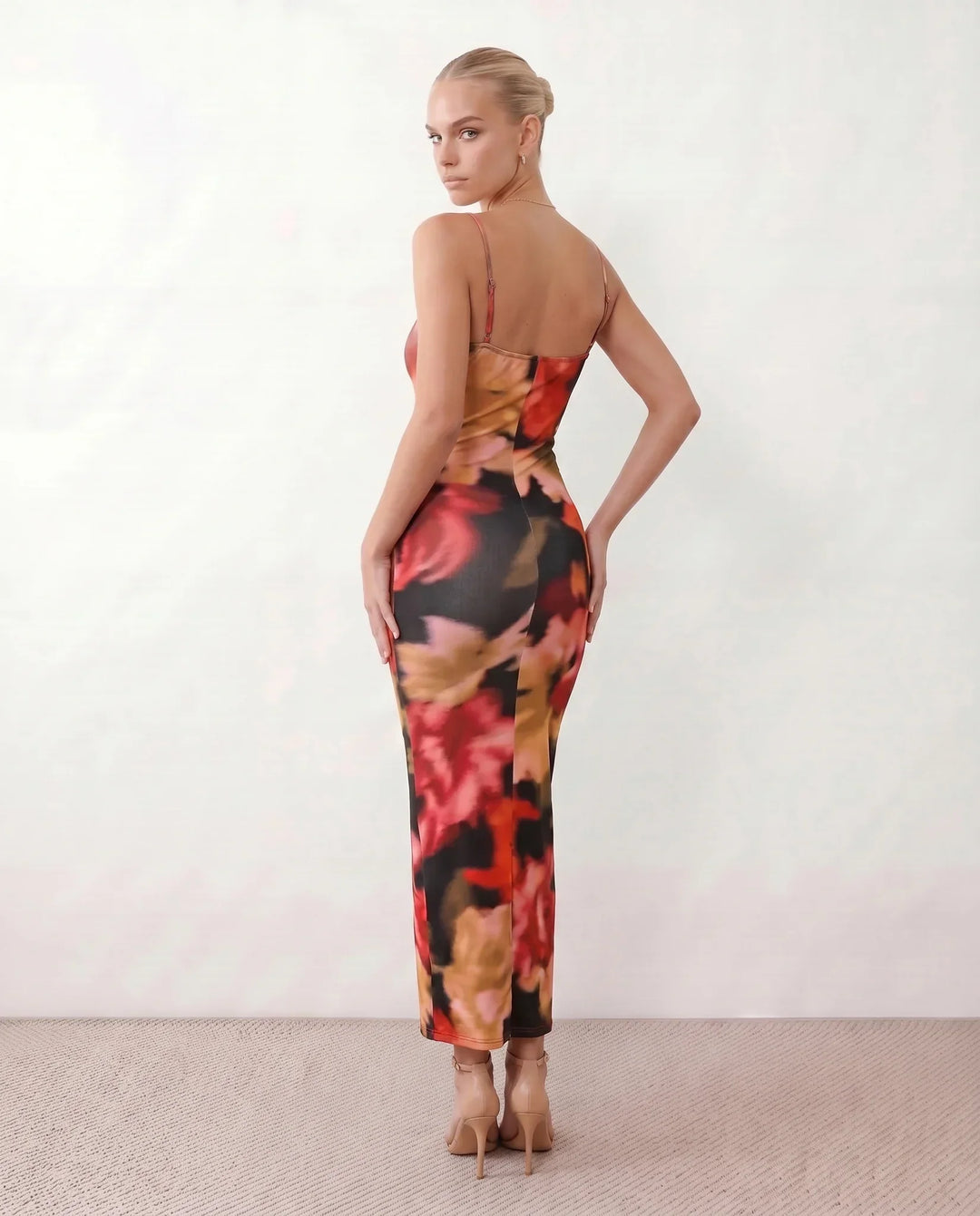 Liana | Spaghetti Strap Low Back Maxi Dress