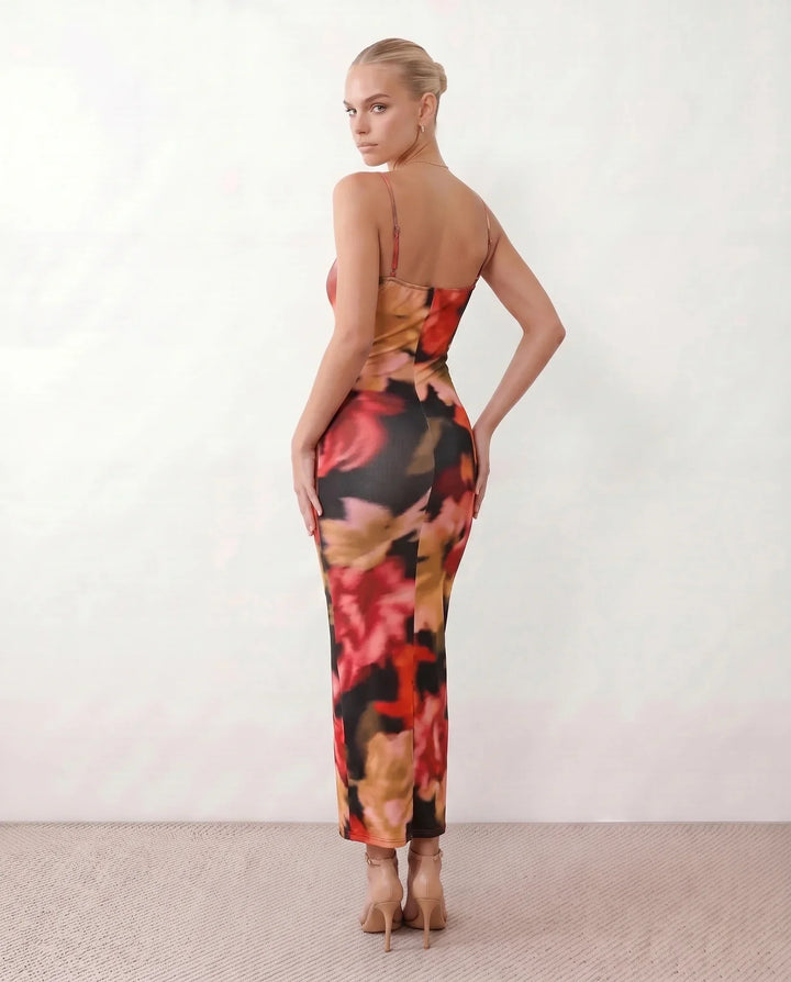 Liana | Spaghetti Strap Low Back Maxi Dress