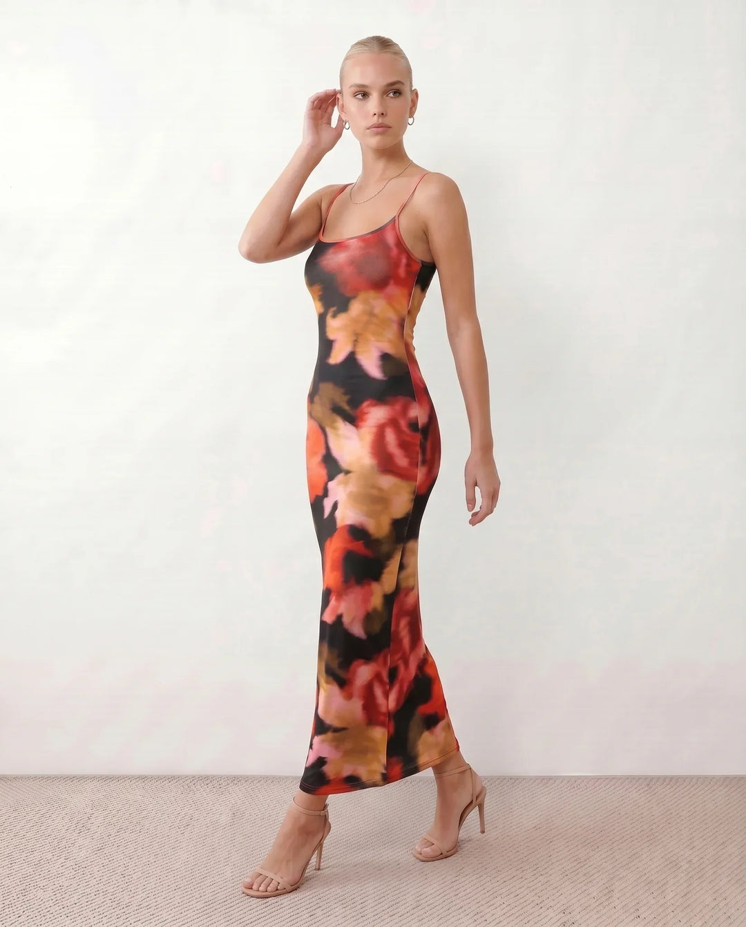 Liana | Spaghetti Strap Low Back Maxi Dress
