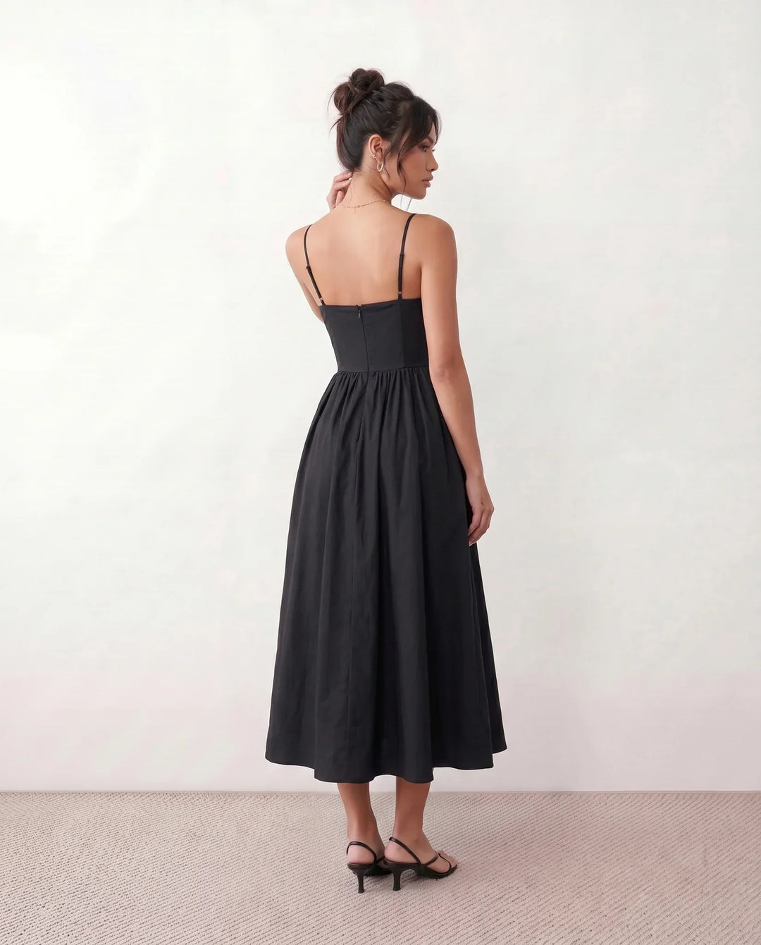 Layla | Spaghetti Strap Low Back Midi Dress