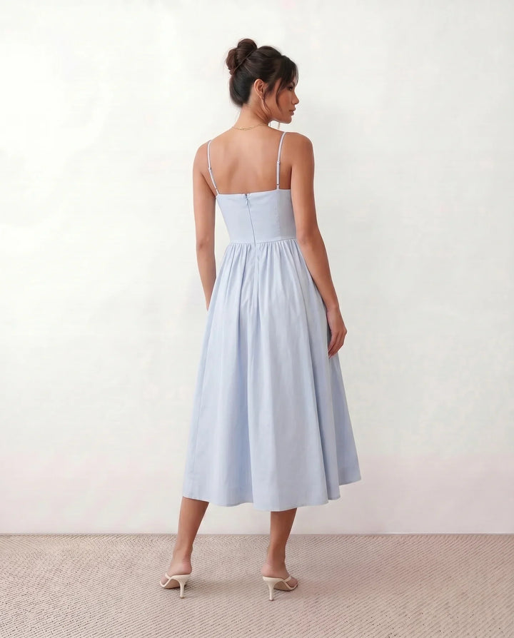 Layla | Spaghetti Strap Low Back Midi Dress