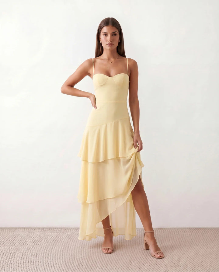 Elsie | Spaghetti Strap Sweetheart Maxi Dress