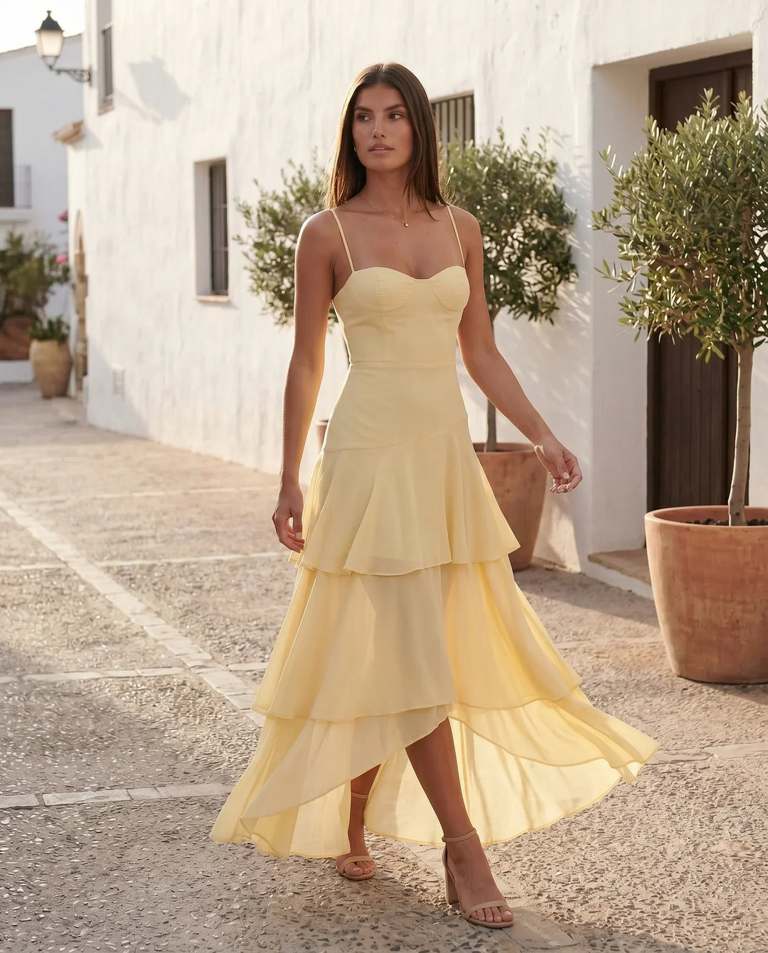 Elsie | Spaghetti Strap Sweetheart Maxi Dress