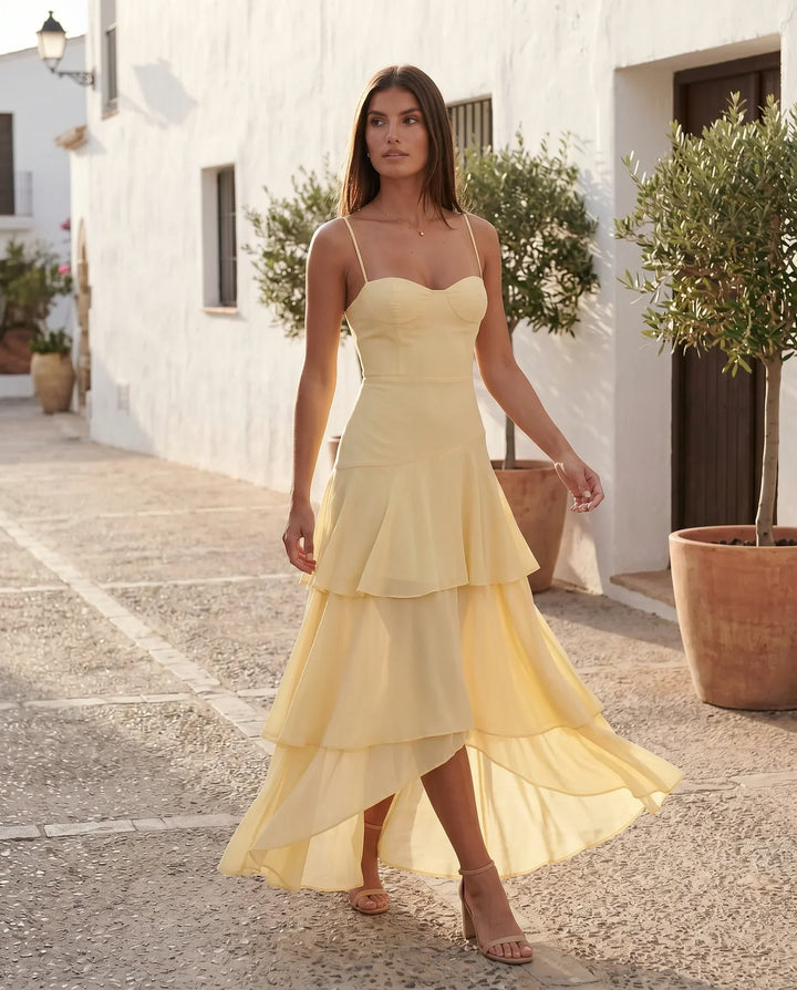 Elsie | Spaghetti Strap Sweetheart Maxi Dress