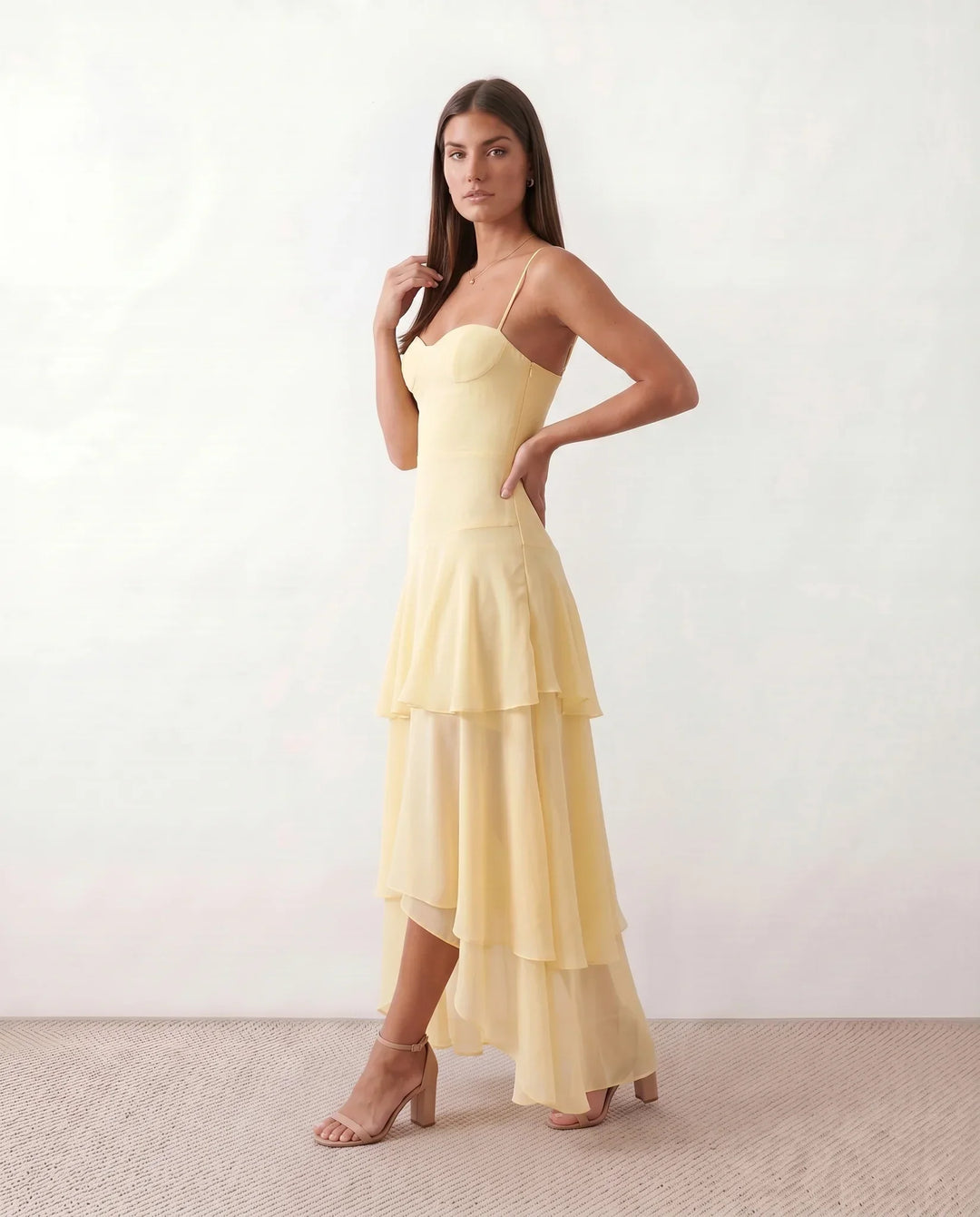 Elsie | Spaghetti Strap Sweetheart Maxi Dress