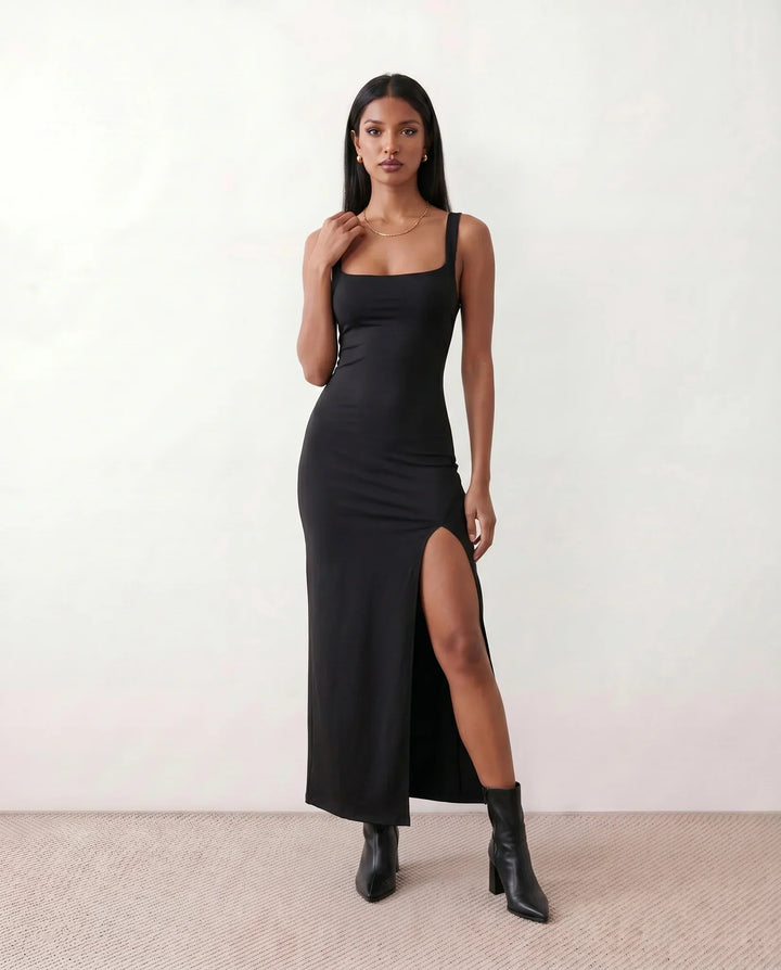 Esme | Open Back Fitted Maxi Dress