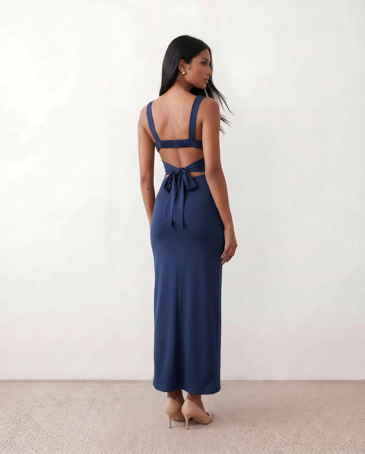 Esme | Open Back Fitted Maxi Dress