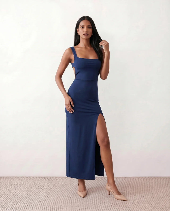 Esme | Open Back Fitted Maxi Dress