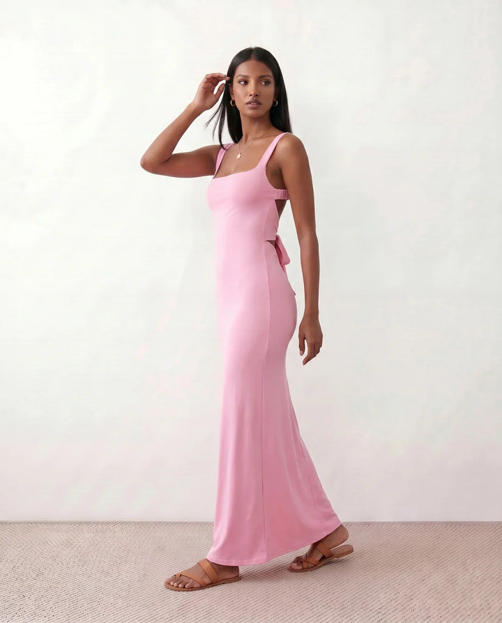 Esme | Open Back Fitted Maxi Dress