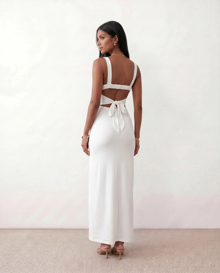 Esme | Open Back Fitted Maxi Dress