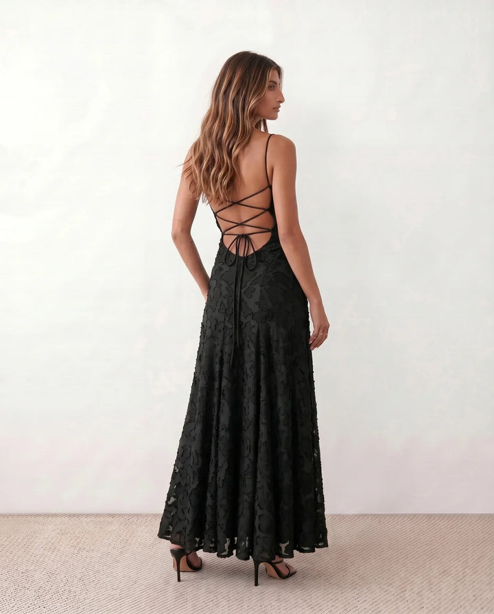 Liv | Mermaid Spaghetti Strap Wedding Guest Maxi Dress
