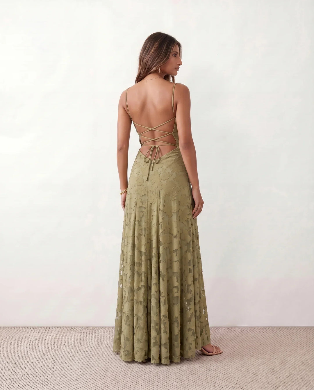 Liv | Mermaid Spaghetti Strap Wedding Guest Maxi Dress