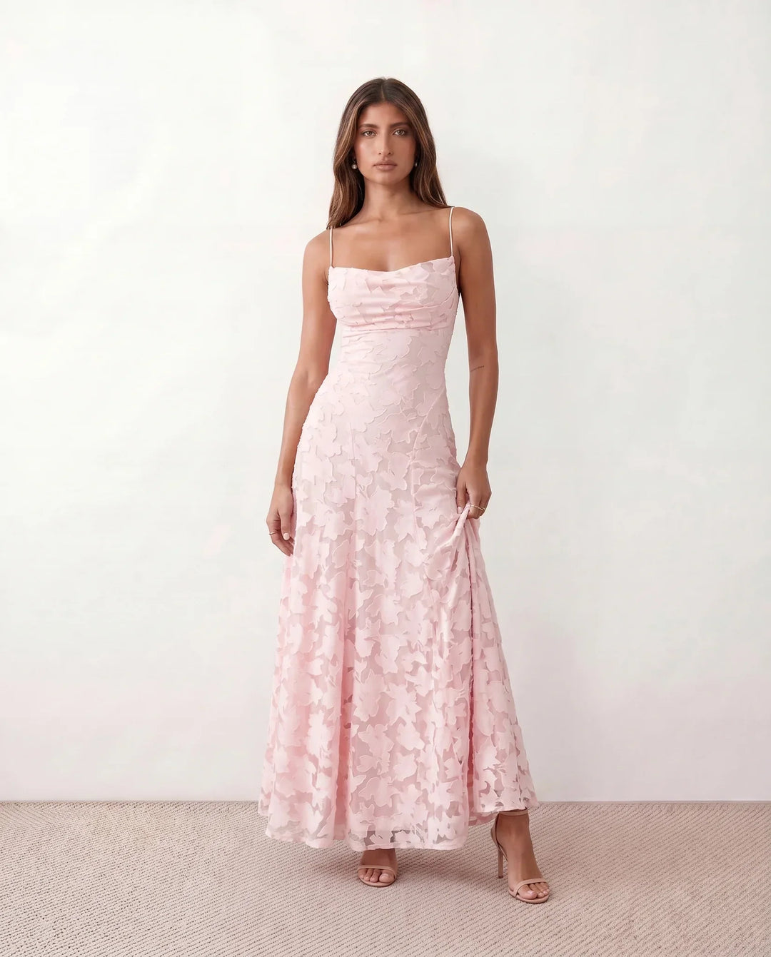 Liv | Mermaid Spaghetti Strap Wedding Guest Maxi Dress