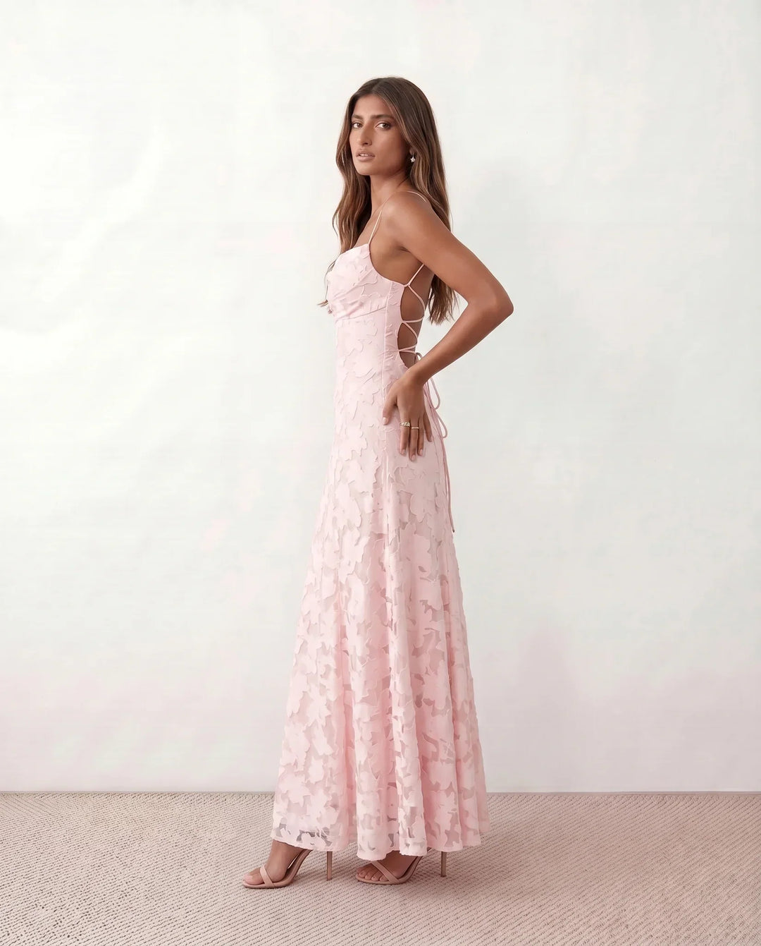 Liv | Mermaid Spaghetti Strap Wedding Guest Maxi Dress