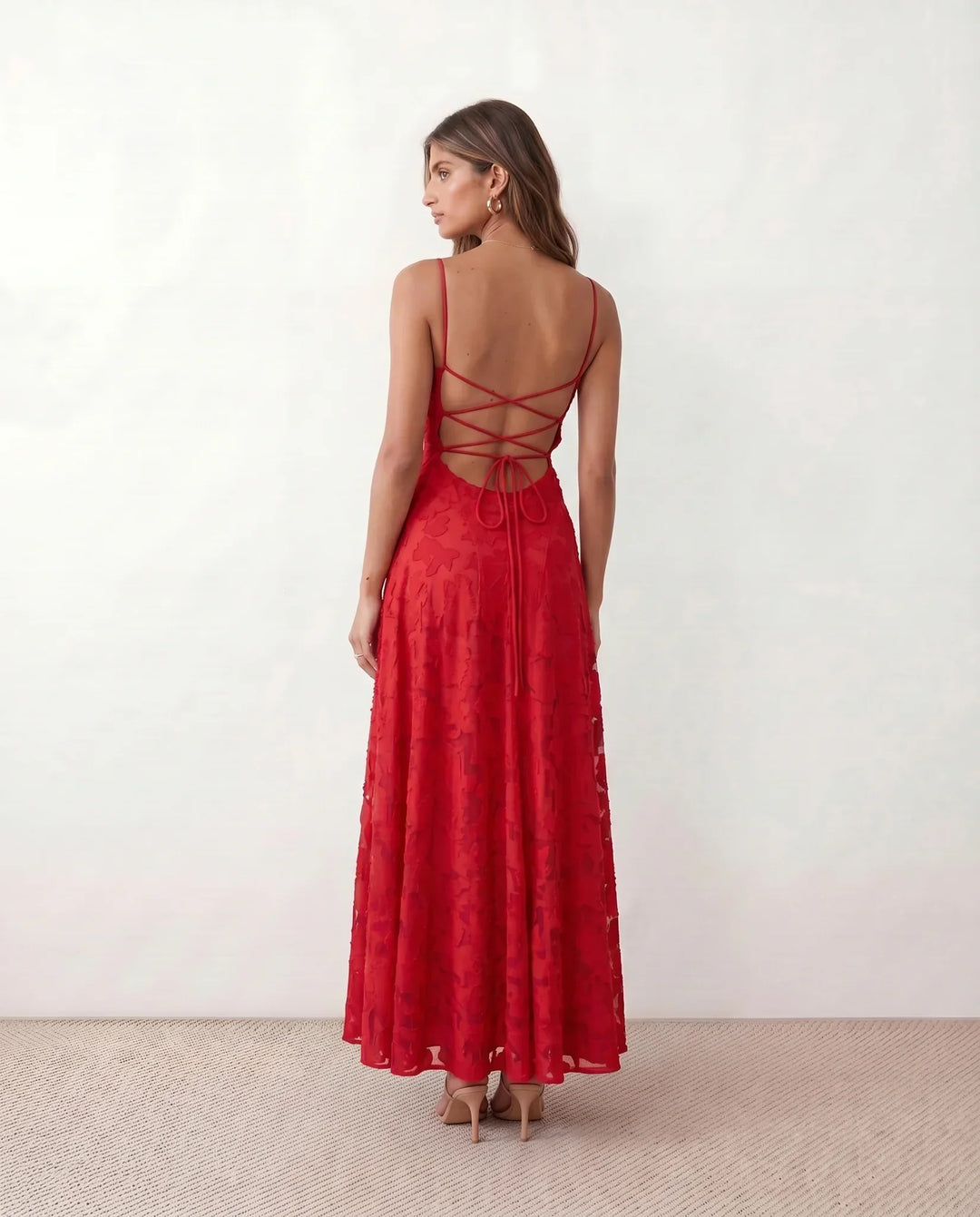 Liv | Mermaid Spaghetti Strap Wedding Guest Maxi Dress