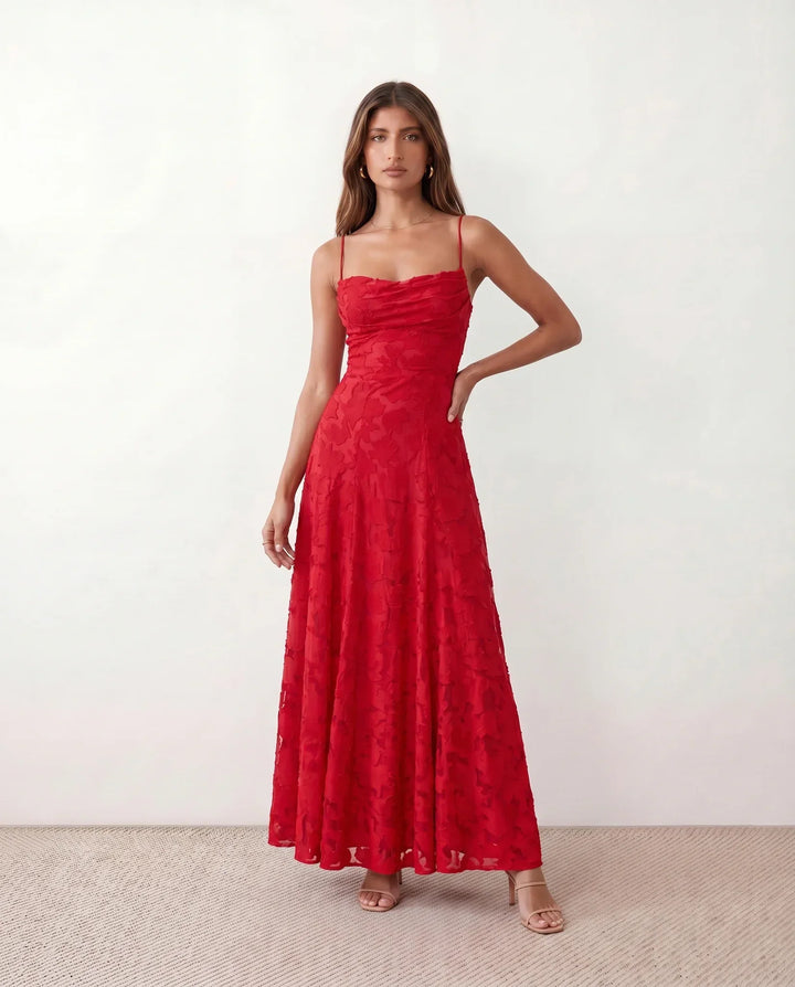 Liv | Mermaid Spaghetti Strap Wedding Guest Maxi Dress