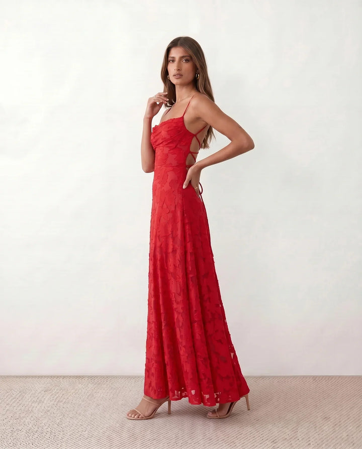 Liv | Mermaid Spaghetti Strap Wedding Guest Maxi Dress
