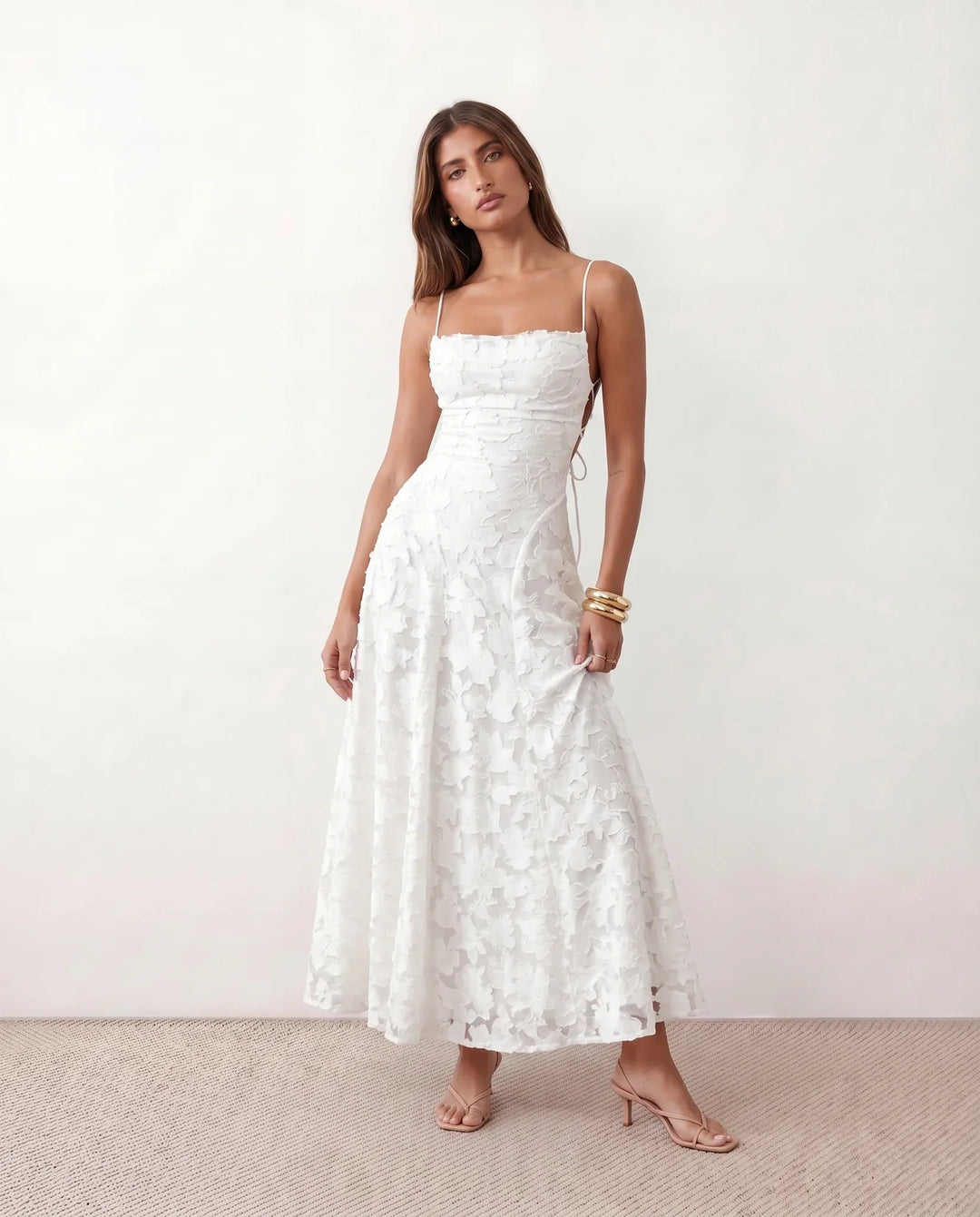 Liv | Mermaid Spaghetti Strap Wedding Guest Maxi Dress