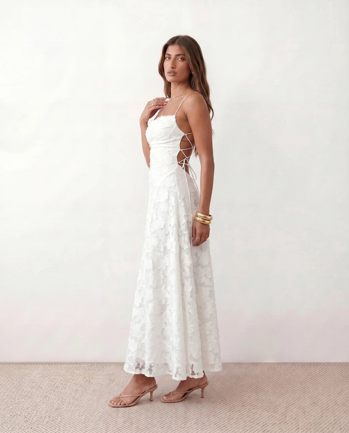 Liv | Mermaid Spaghetti Strap Wedding Guest Maxi Dress