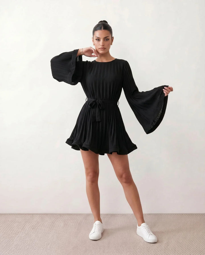 Lottie | Pleated Ruffle Mini Dress