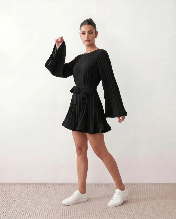 Lottie | Pleated Ruffle Mini Dress