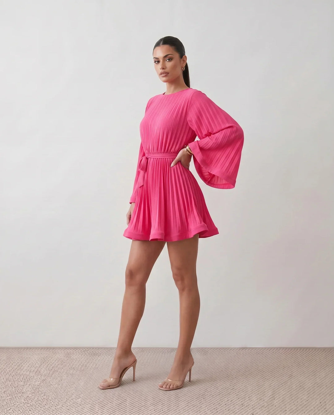 Lottie | Pleated Ruffle Mini Dress