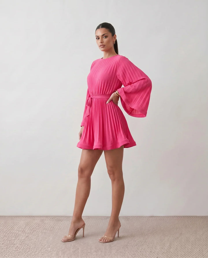 Lottie | Pleated Ruffle Mini Dress