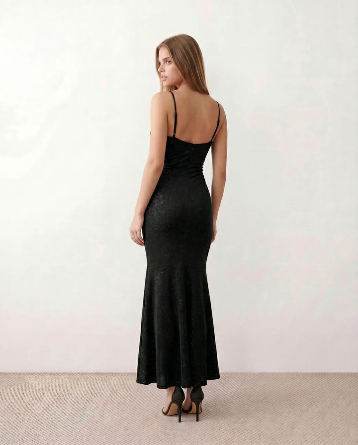 Valentina | Metallic Mermaid Maxi Dress