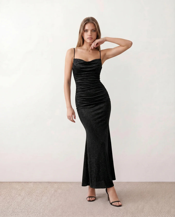 Valentina | Metallic Mermaid Maxi Dress