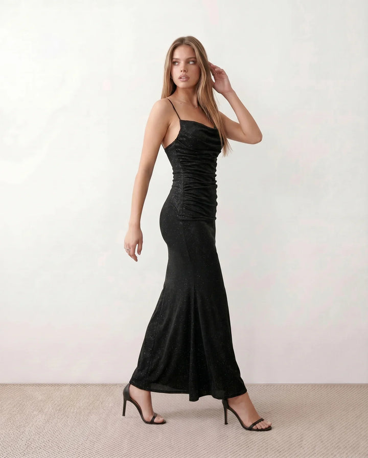 Valentina | Metallic Mermaid Maxi Dress
